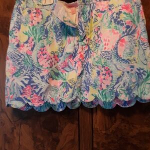 Lilly Pulitzer "Colette" skort in the "Mermaid Cove" print
